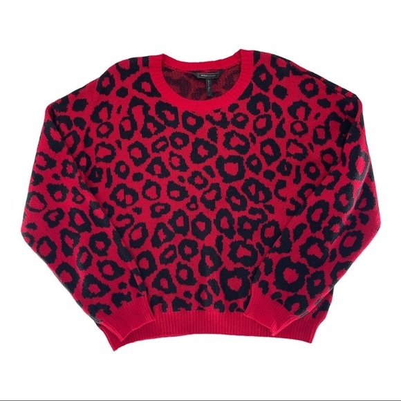 BCBGMaxazria Leopard Animal Print Sweater Size L - Picture 6 of 9